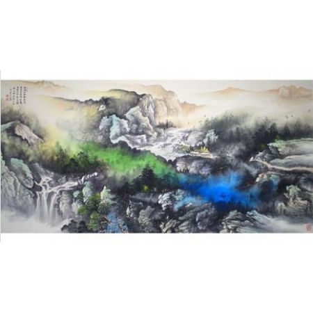 姚西鸣山水画孤品 泼墨、泼彩 