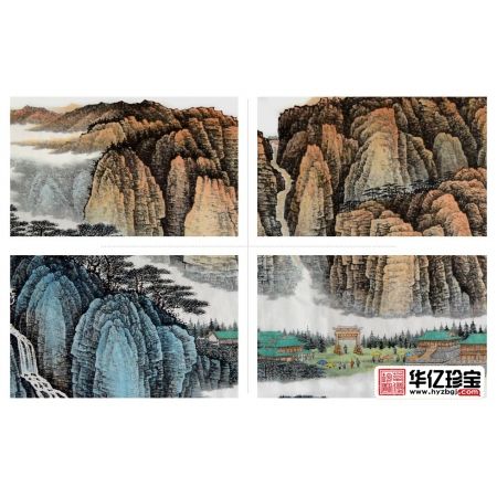 五岳靠山国画 许吉尔ZUI新创作山水画《泰岱朝晖》