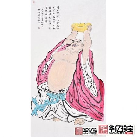 仇谷八尺竖幅工笔人物画作品《笑口?？? /></a></div>
	<div   id=