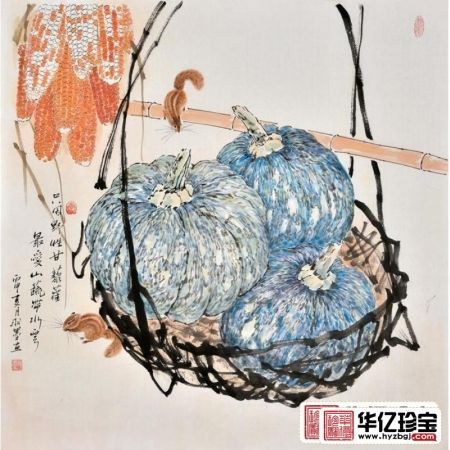 餐厅装饰画 羽墨动物画 小松鼠《只因野性干藜藿，ZUI爱山蔬带水云》