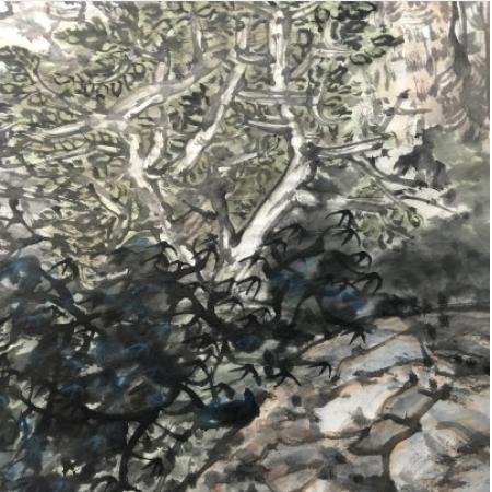 程振国《燕山游》四尺斗方