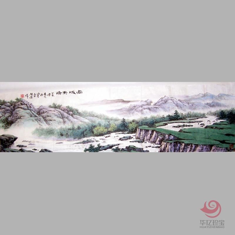 李福安《西域风情》大师作品，祖国山川河流气势磅礴