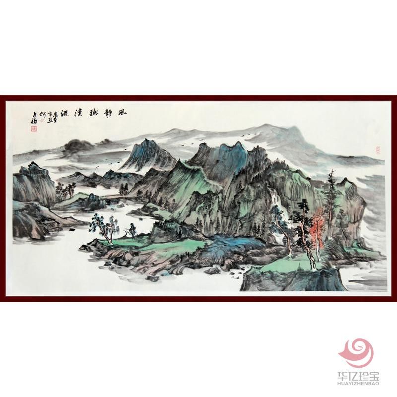 宁夏美协副主席  山水画家何占?！斗缇蔡鳌?平尺横幅