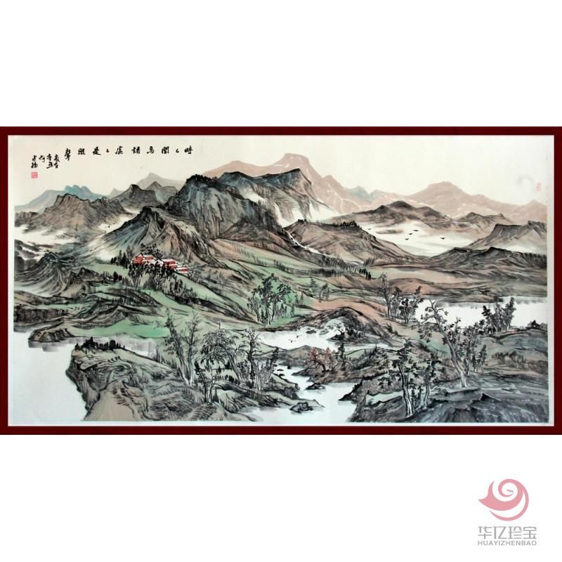 宁夏美协副主席何占?；摇妒笔蔽拍裼?处处是泉声》16平尺巨幅作品