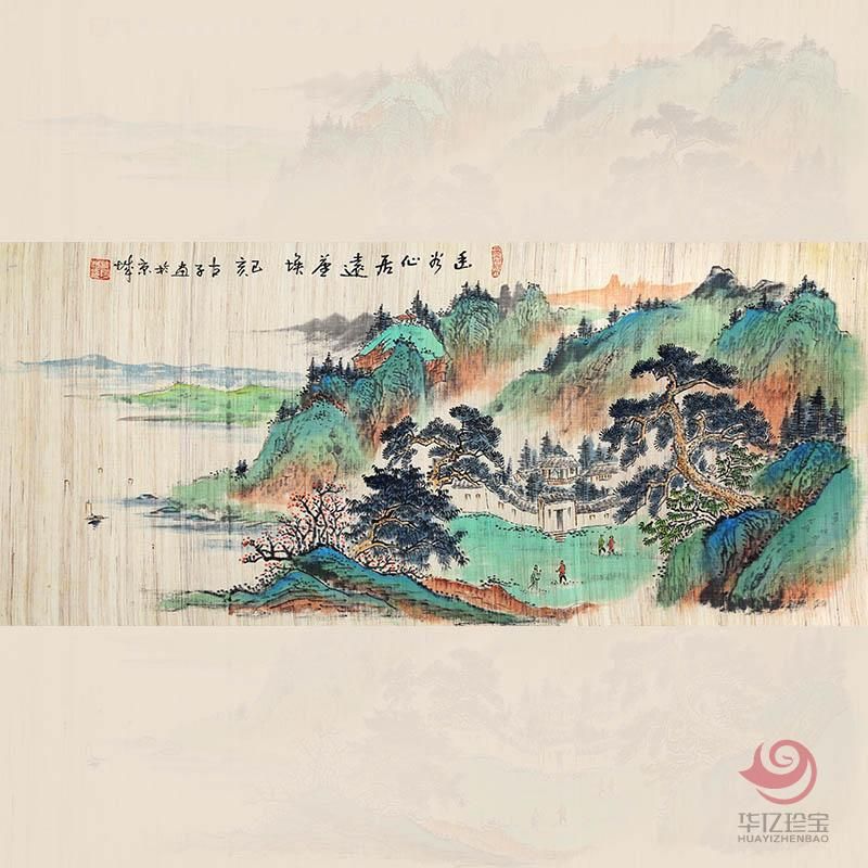 叶阿林《幽谷仙居远尘?！?平尺亚麻布作品