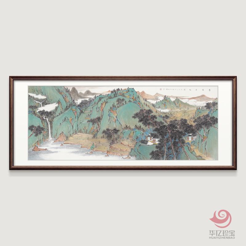 胡生旺 青绿画手绘国画名家字画真?？吞旃夜一?