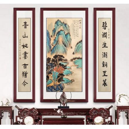 临溪人家，山水中堂，本店爆款，爱新觉罗启顺原创佳作