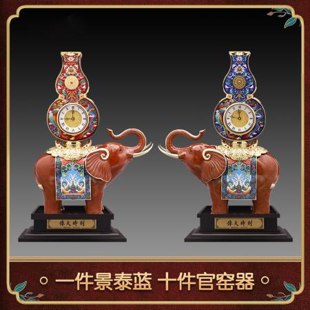 《伟大时刻》铜雕景泰蓝*金钻计时仪   朱炳仁、钟连盛、衣福成等大师联袂创作