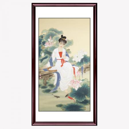 赵永夫8平尺荷花人物作品