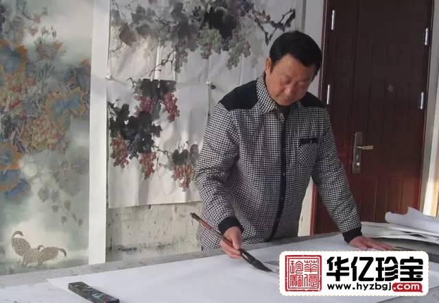 聂峰四平尺作品 露浓压架葡萄熟 聂峰四平尺作品 露浓压架葡萄熟