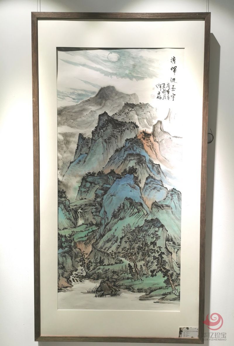 宁夏美协副主席  山水画家何占?！肚嚓土饔裼睢?平尺竖幅