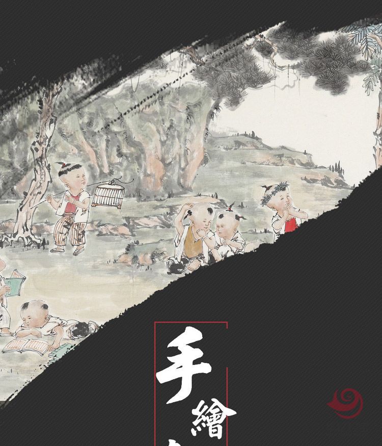 胡生旺 孩童挂画手绘国画人物画名家字画真?？吞榉克?title=